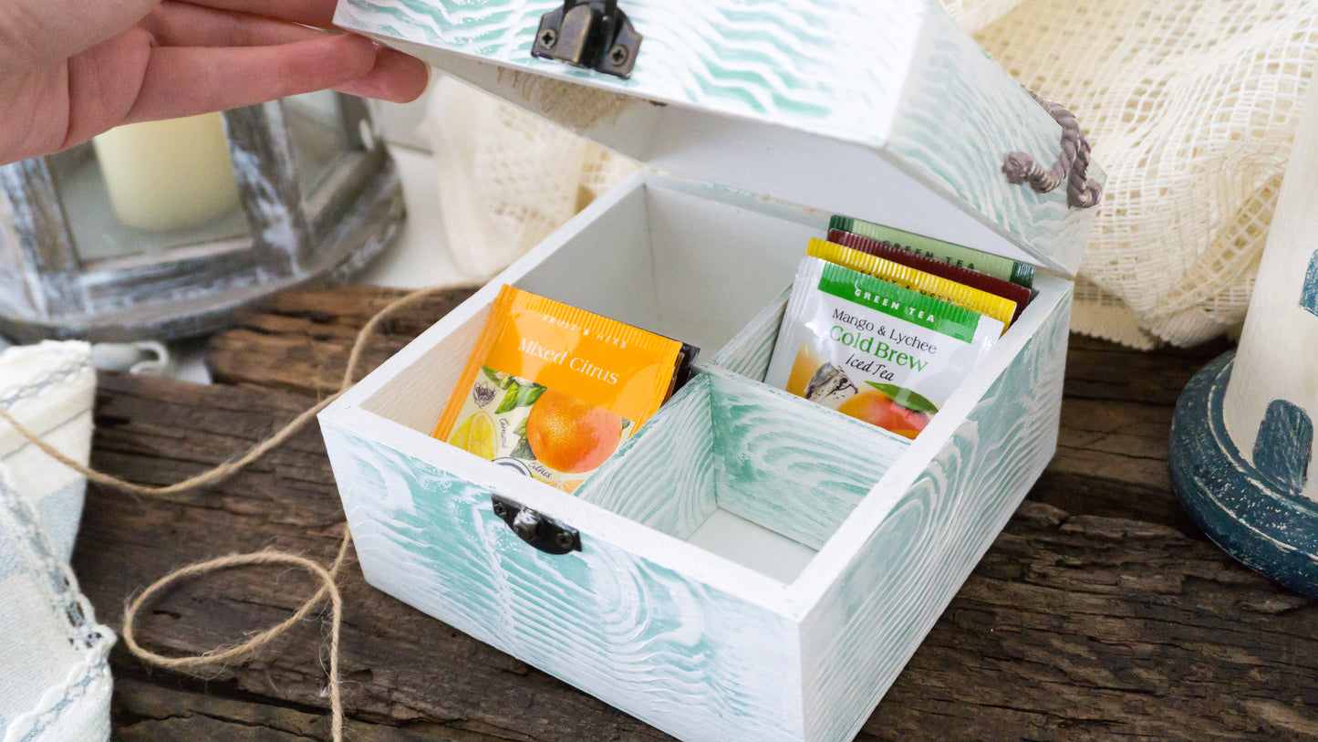 Tea box with 4 compartments 'Sloane'