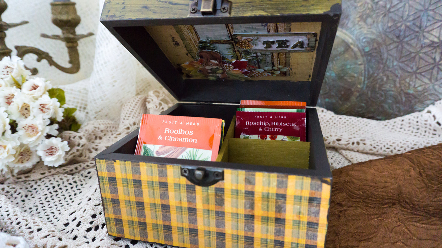 Tea box with 4 compartments 'Alma'