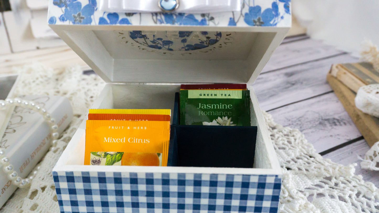 Tea box with 4 compartments 'Juliet'