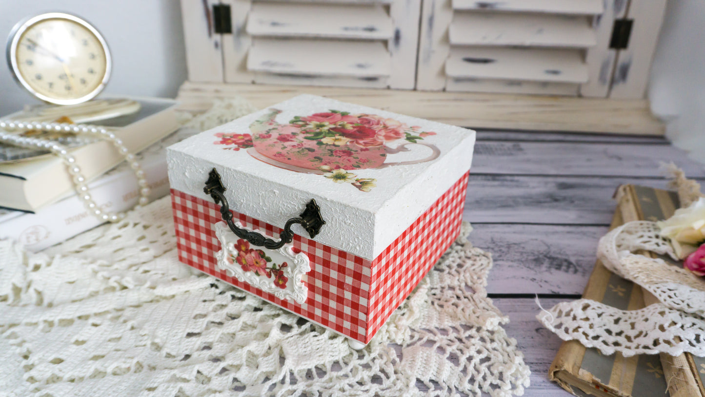 Tea box with 4 compartments 'Abigail'