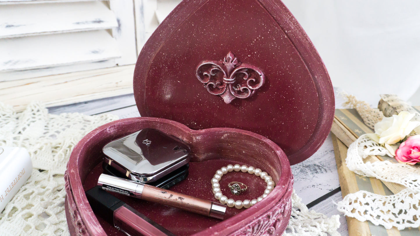 Heart jewellery box 'Rosalind'