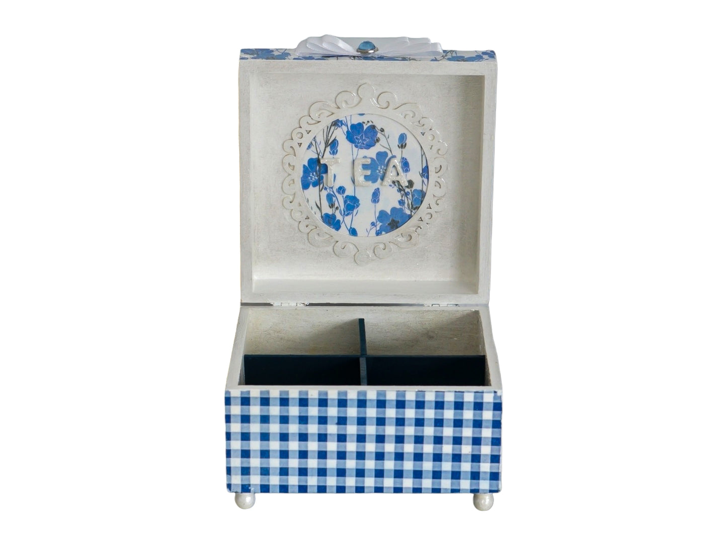 Tea box with 4 compartments 'Juliet'