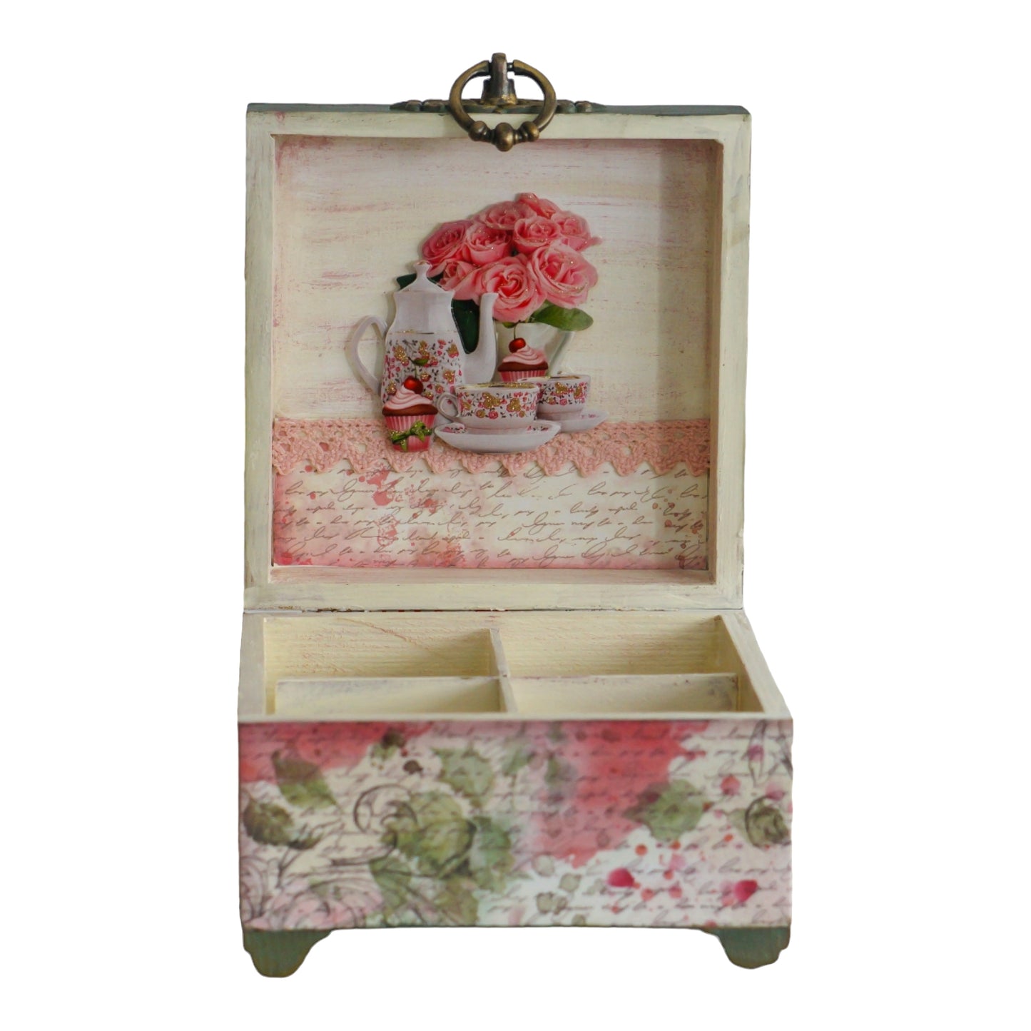 Tea box with 4 compartments 'Milicent'