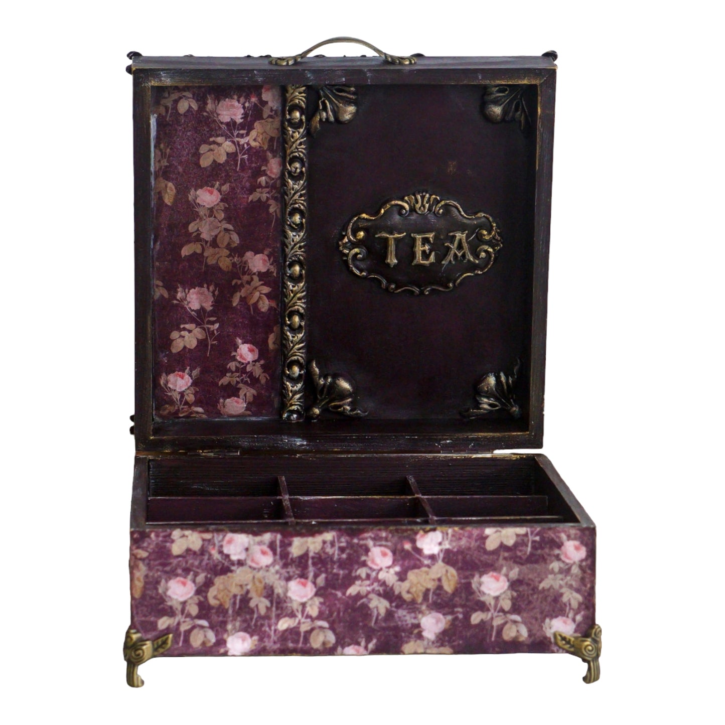 Tea box with 9 compartments 'Francesca'