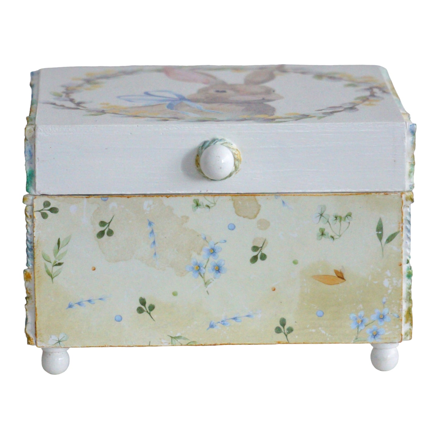 Tea box with 4 compartments 'Bunny'