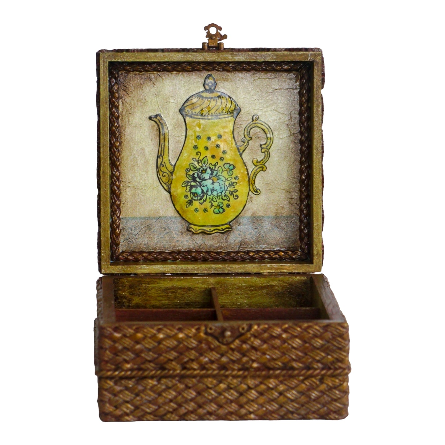 Tea box with 4 compartments 'June'