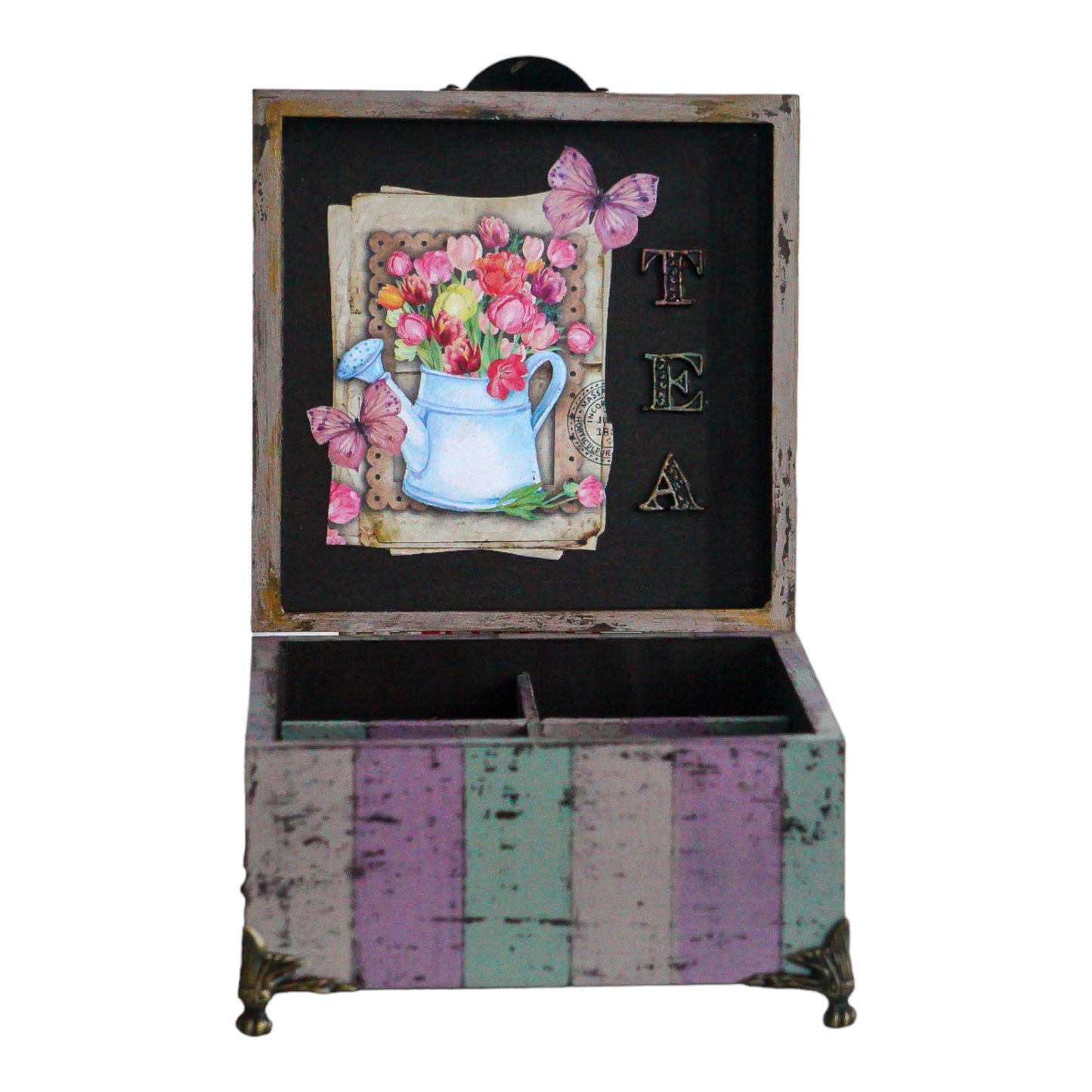 Tea box with 4 compartments 'Aliza'