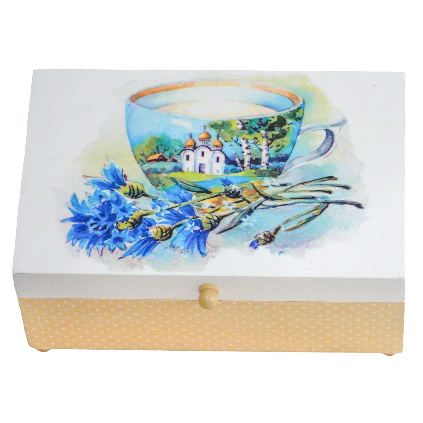 Tea box with 6 compartments 'Sadie'