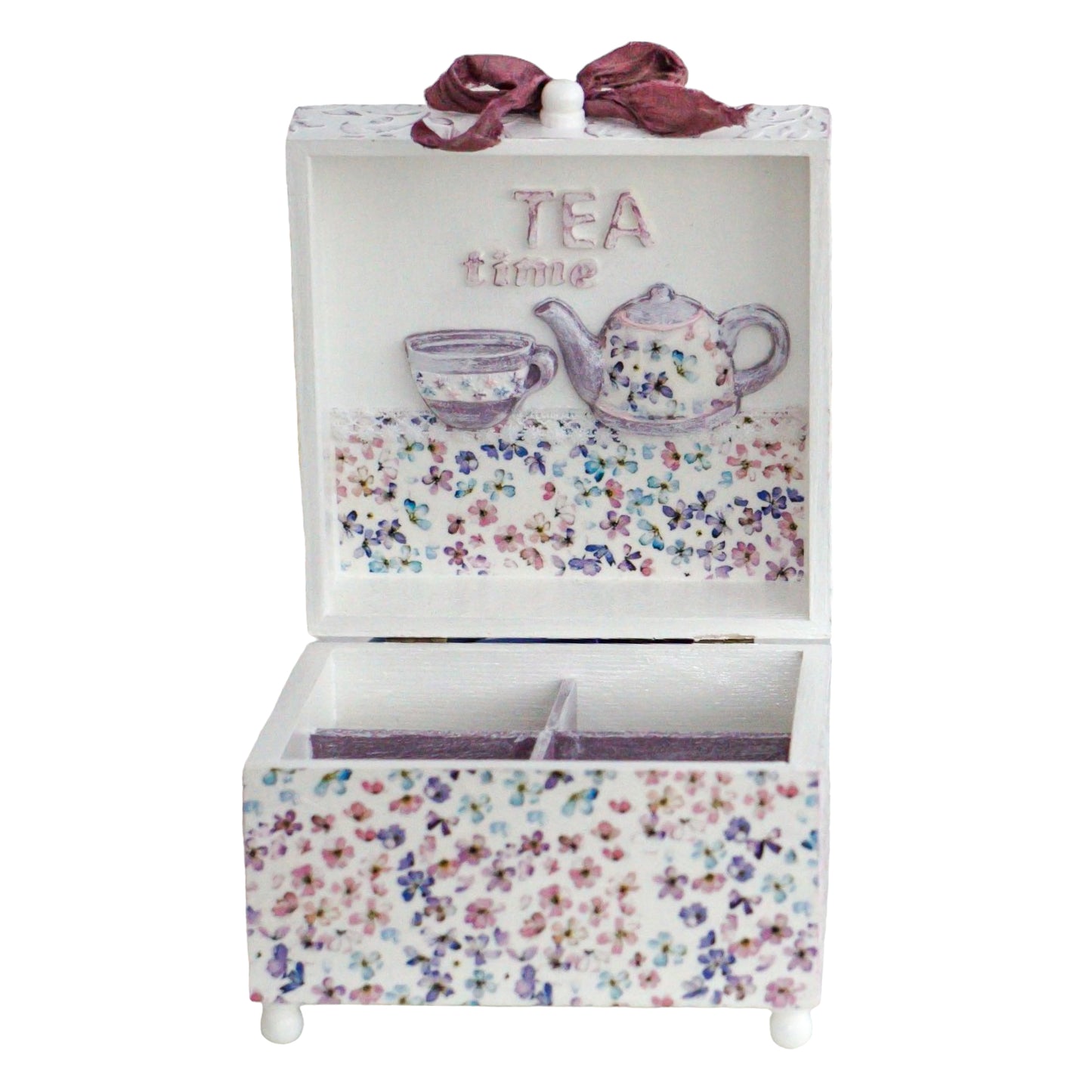 Tea box with 4 compartments 'Natalie'